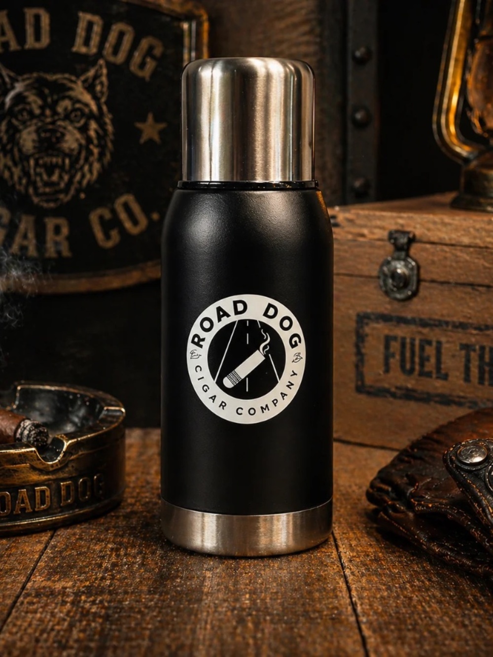 RDCC Company Medallion Cigar/Coffee Logo Insulated Thermos